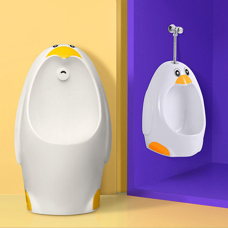 Modern Design Sensor Urinal in Penguin Shape for Kindergarten Children's Bathroom Use