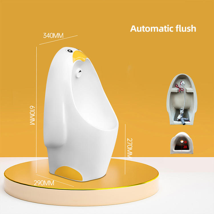 Modern Design Sensor Urinal in Penguin Shape for Kindergarten Children's Bathroom Use