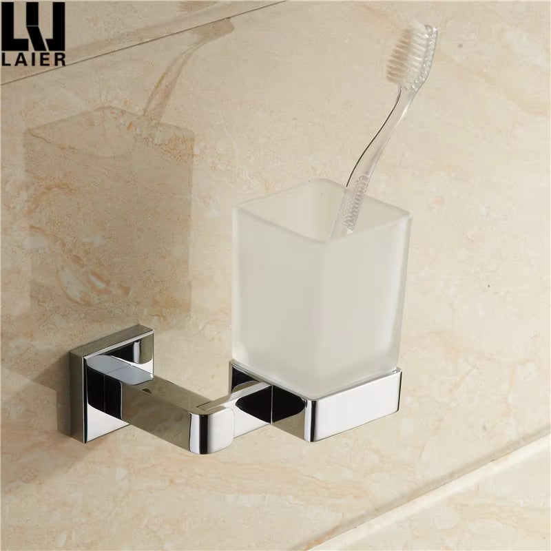 Modern Bathroom Brass Chrome Plated Bathroom Accessories Set