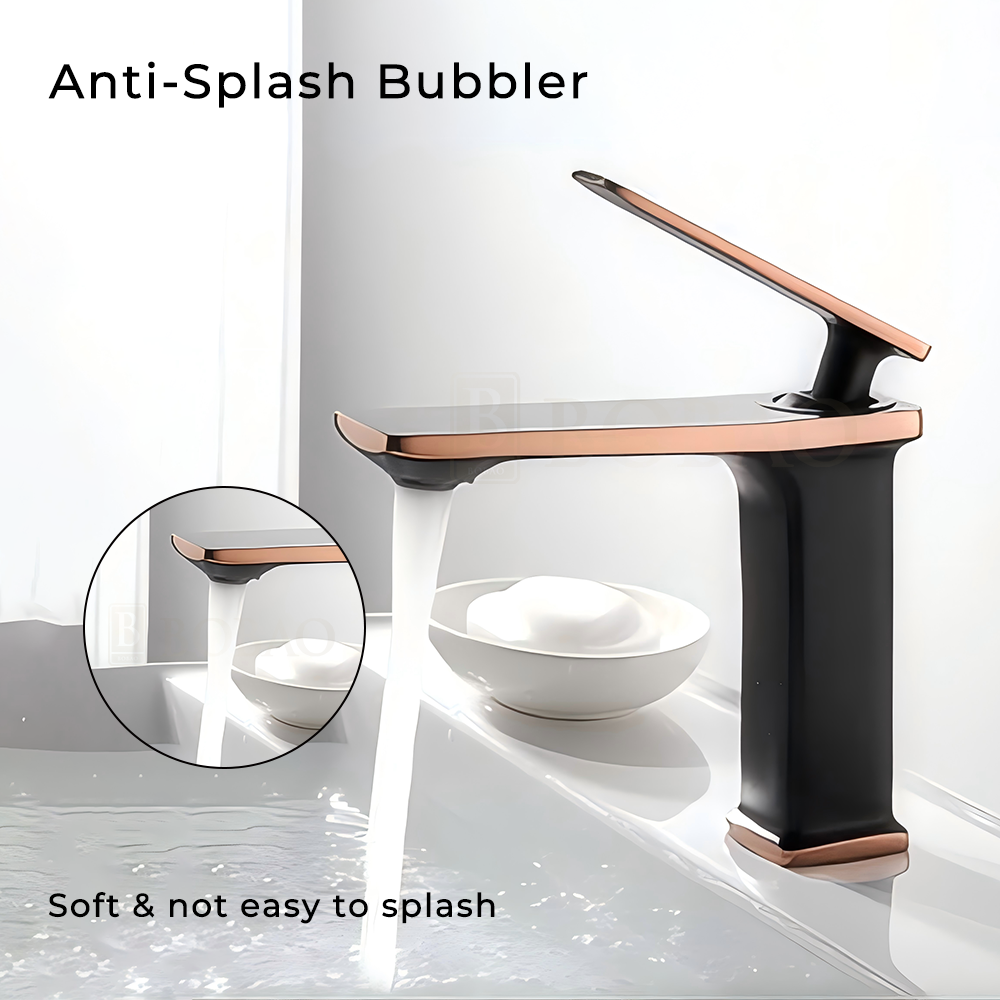 Modern Luxury Brass Body Water Faucet Deck Mounted Bathroom Faucet Single Hole Basin Faucets for Hotel Bathroom