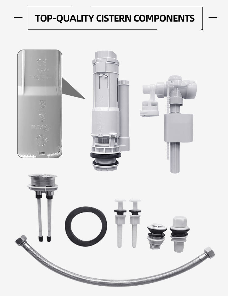 Watermark Rimless Ceramic Water Closet Commode Two-piece Round Toilet