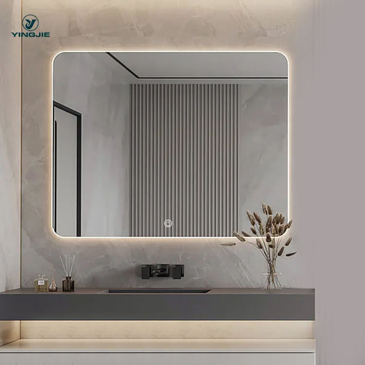 Modern Intelligent Magnifying LED Bathroom Rectangle Smart Mirror, Switch Touch.
