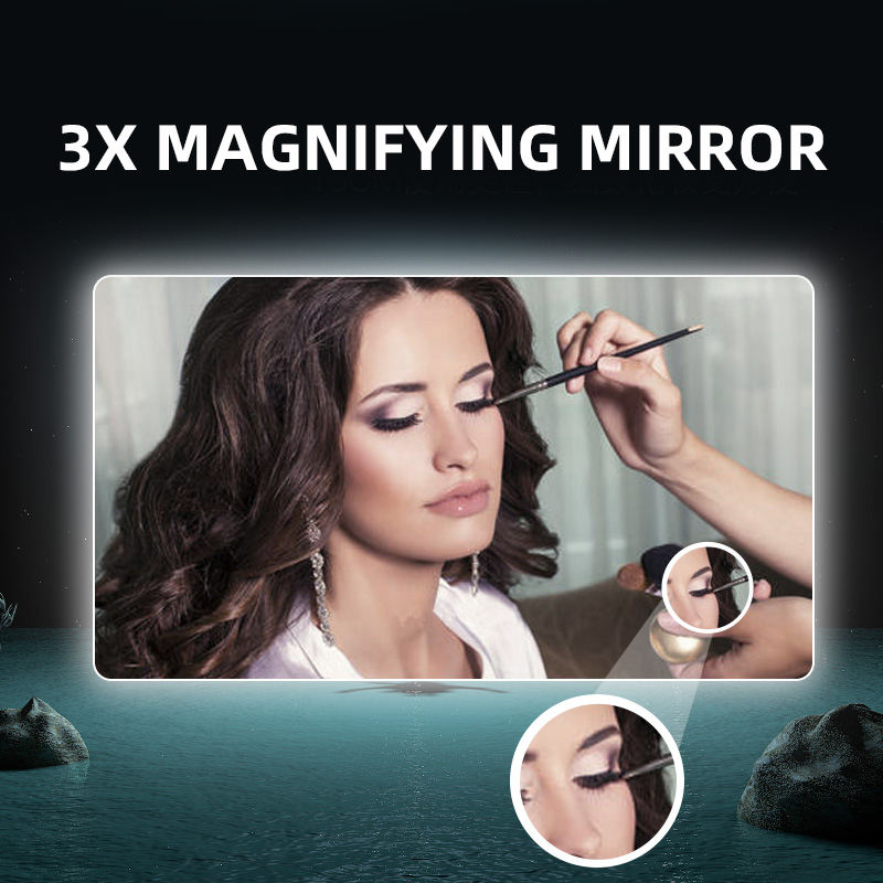 Modern Intelligent Magnifying LED Bathroom Rectangle Smart Mirror, Switch Touch.