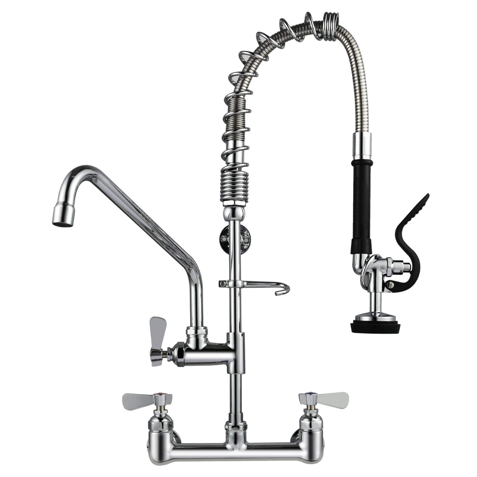 25 Inch Commercial Style  Restaurant Dishwasher Water Supply Kit Double Hole Kitchen Mixer