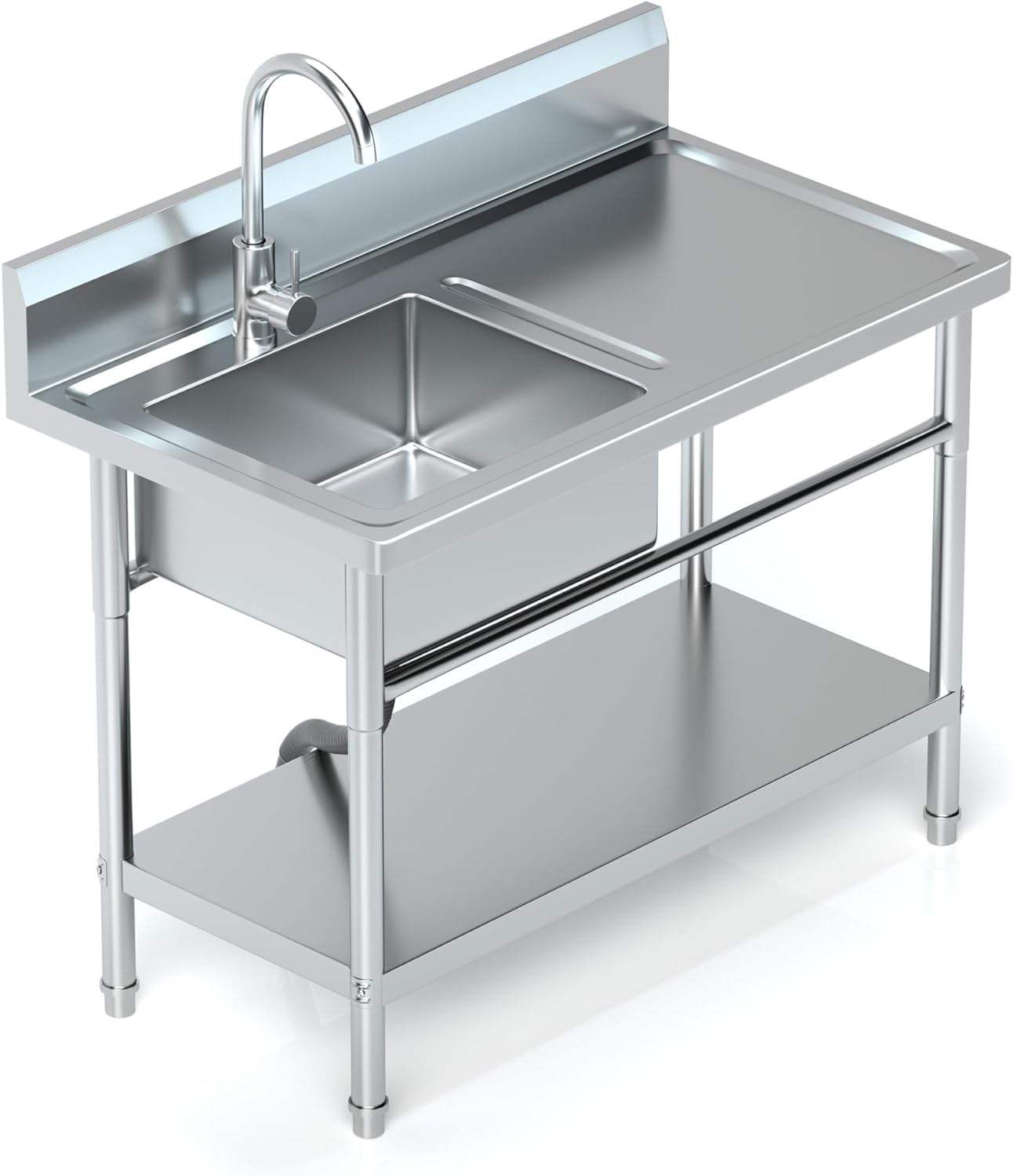 Premium 304 Stainless Steel Kitchen Sink Design/Anti - Rust Coating Ideal for Home and Commercial Use