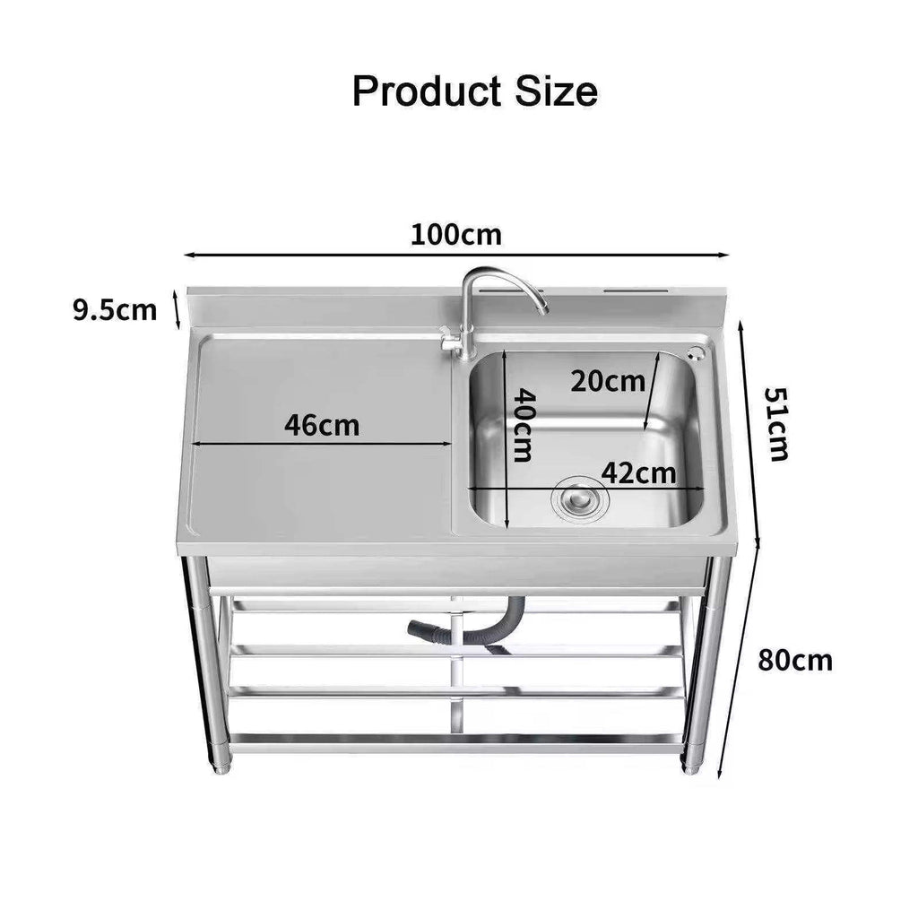 Premium 304 Stainless Steel Kitchen Sink Design/Anti - Rust Coating Ideal for Home and Commercial Use