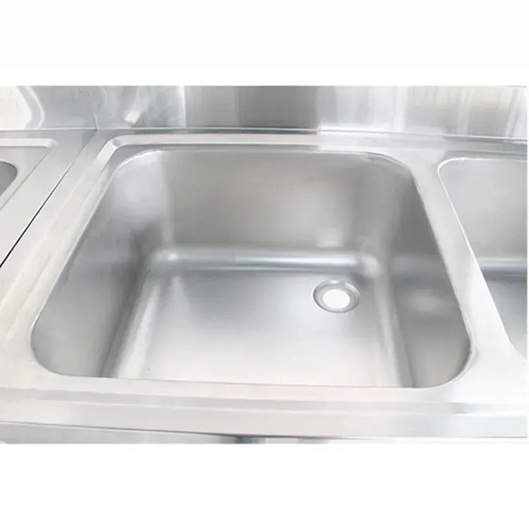 European Style Three-Star Hotel and Restaurant Sink 201/304 Food Grade Stainless Steel Commercial Kitchen Fabrication