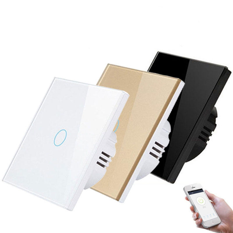 Smart Touch Switch 1/2/3gang EU/UK/AU/NZ Tempered Glass 10A 2000W Remote Light Control