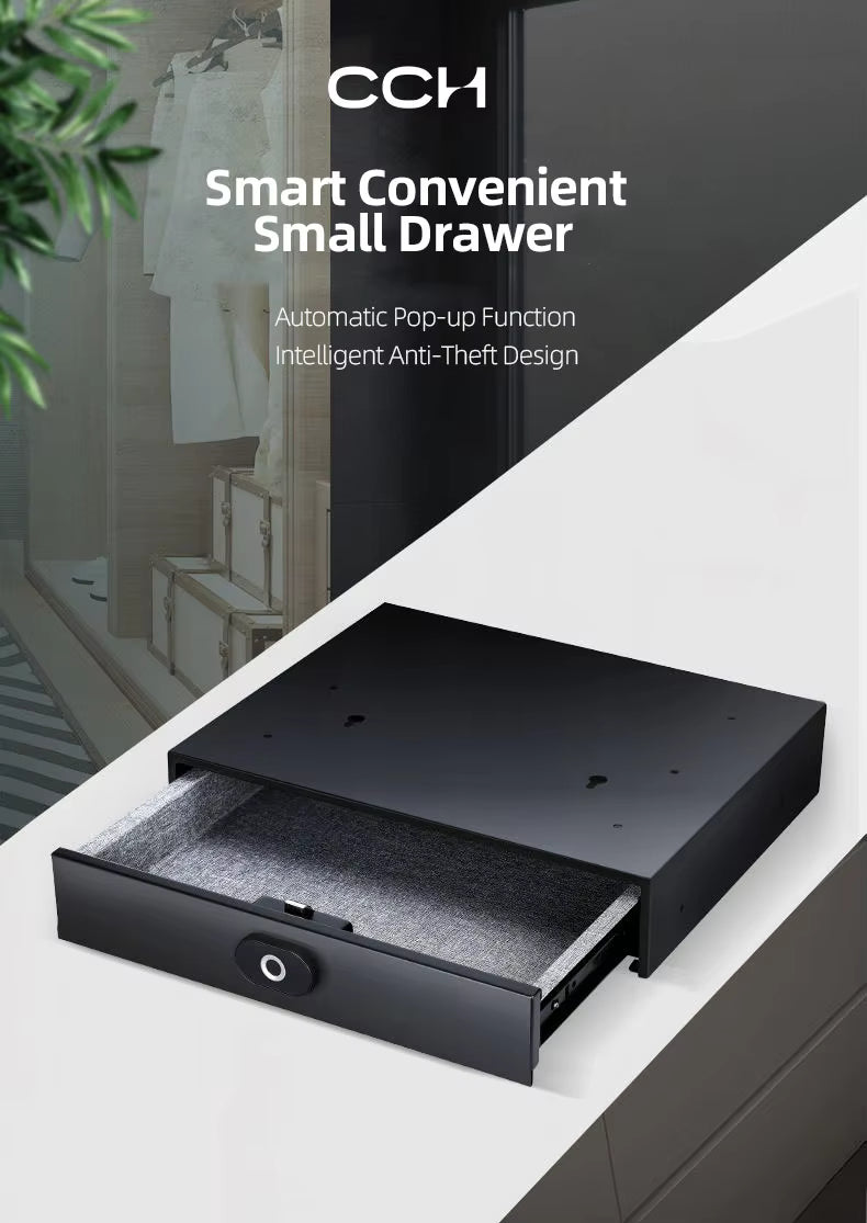Smart Fingerprint Password Drawer Hidden Safe Large Capacity Battery Bluetooth