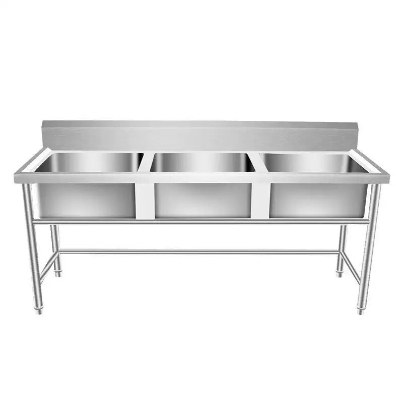 Stainless Steel Commercial Oversized Three-slot Customizable Restaurant Public Durable Sink