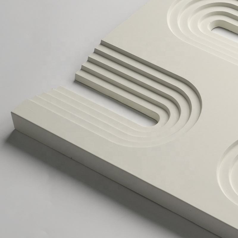 Indoor & Outdoor 3D Wall Panels, 600x1200mm White PU Geometric Panel for Modern Facade and Accent Wall