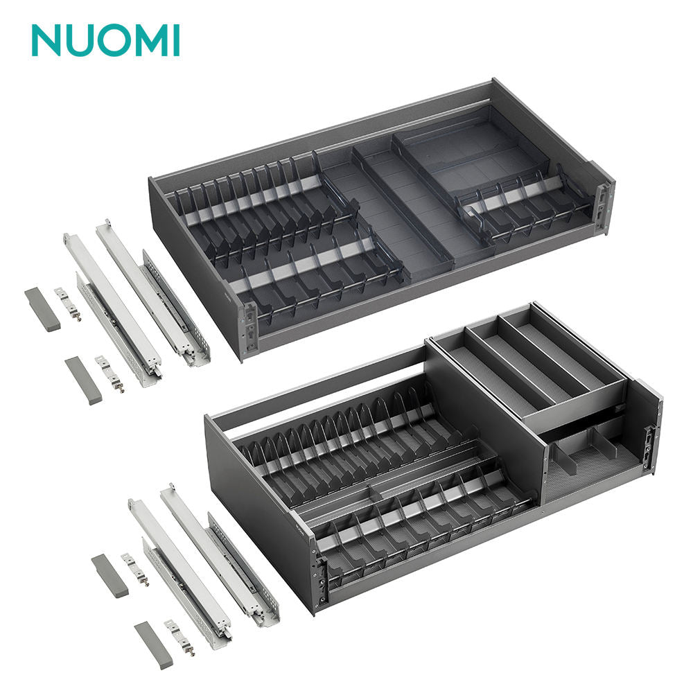 NUOMI Modern Kitchen Storage Drawer Sliding Cabinet Organizer Metal Multifunctional