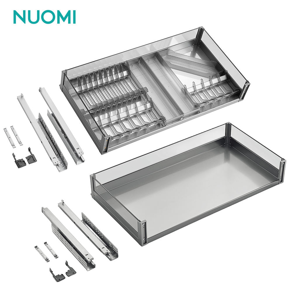 NUOMI Modern Kitchen Storage Drawer Sliding Cabinet Organizer Metal Multifunctional