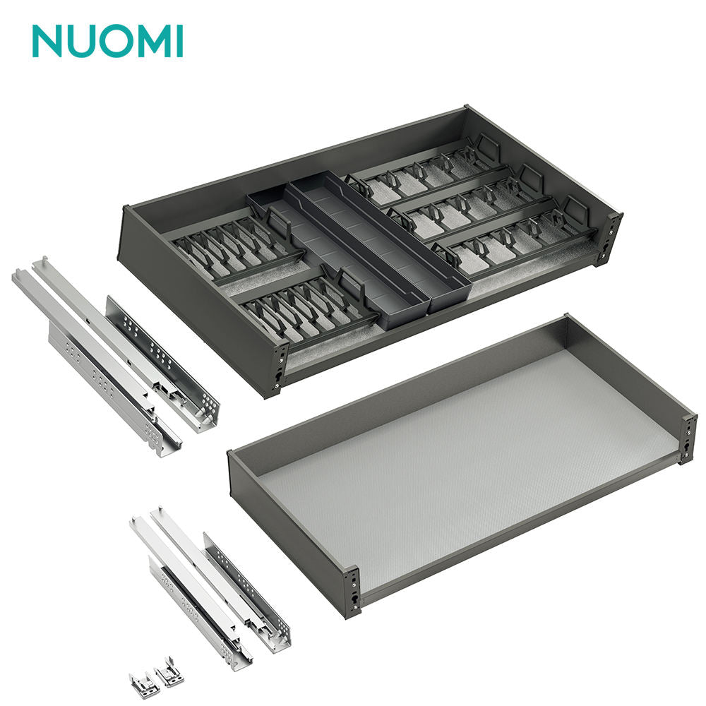 NUOMI Modern Kitchen Storage Drawer Sliding Cabinet Organizer Metal Multifunctional
