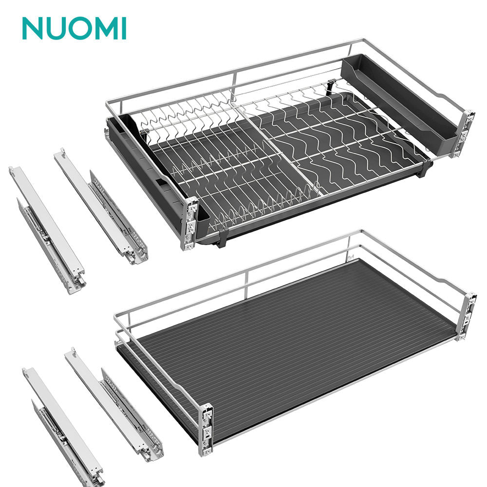 NUOMI Modern Kitchen Storage Drawer Sliding Cabinet Organizer Metal Multifunctional