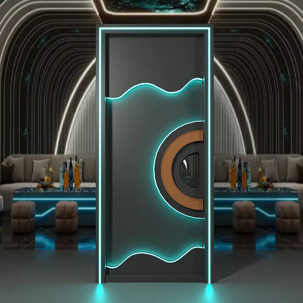 Stainless Steel Soundproof Entrance Doors LED KTV Doors for Cinemas Theater Nightclub