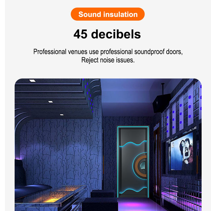 Stainless Steel Soundproof Entrance Doors LED KTV Doors for Cinemas Theater Nightclub