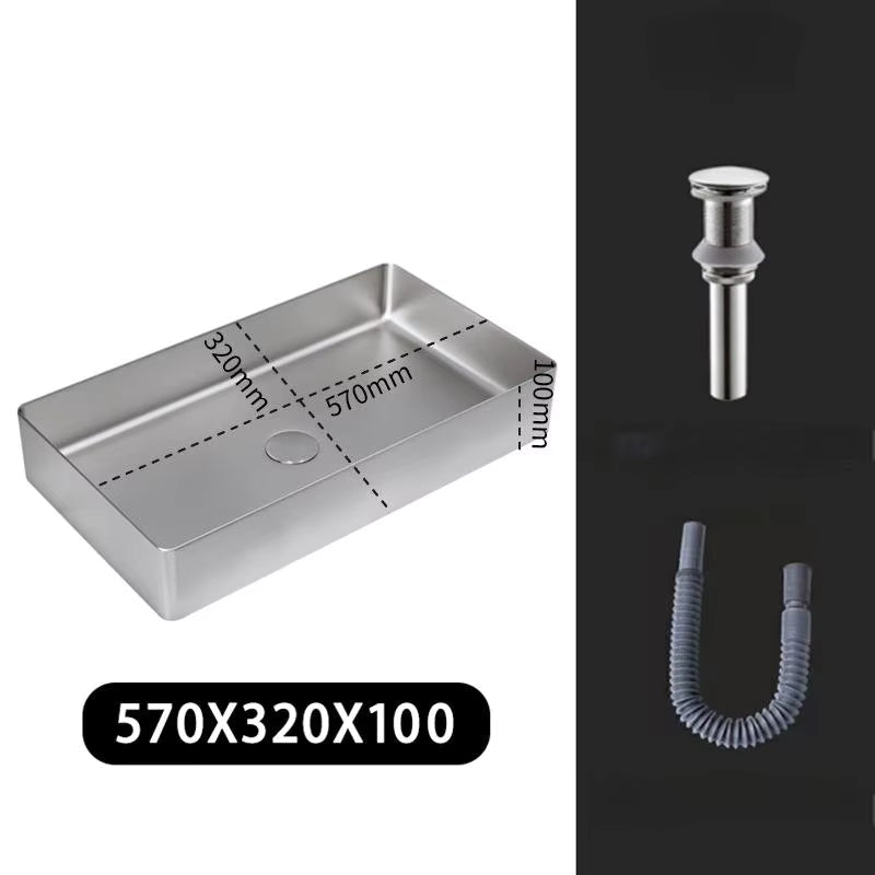 High Quality Anti-fingerprint Durable 304 Stainless Steel Bathroom Sink Countertop