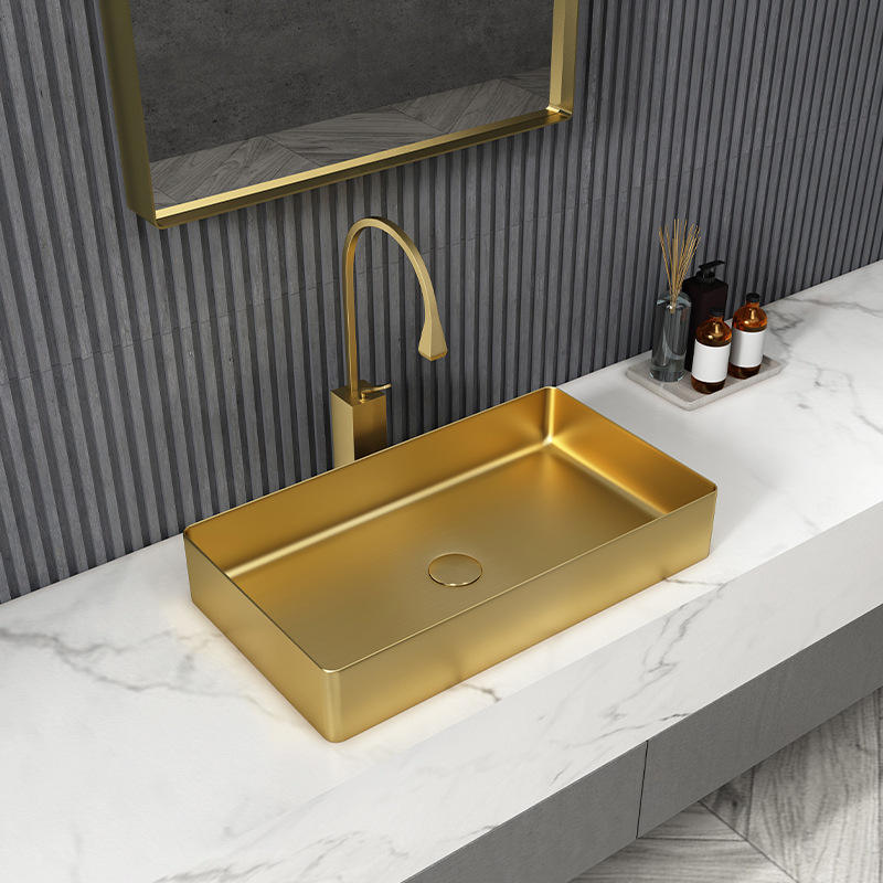 High Quality Anti-fingerprint Durable 304 Stainless Steel Bathroom Sink Countertop