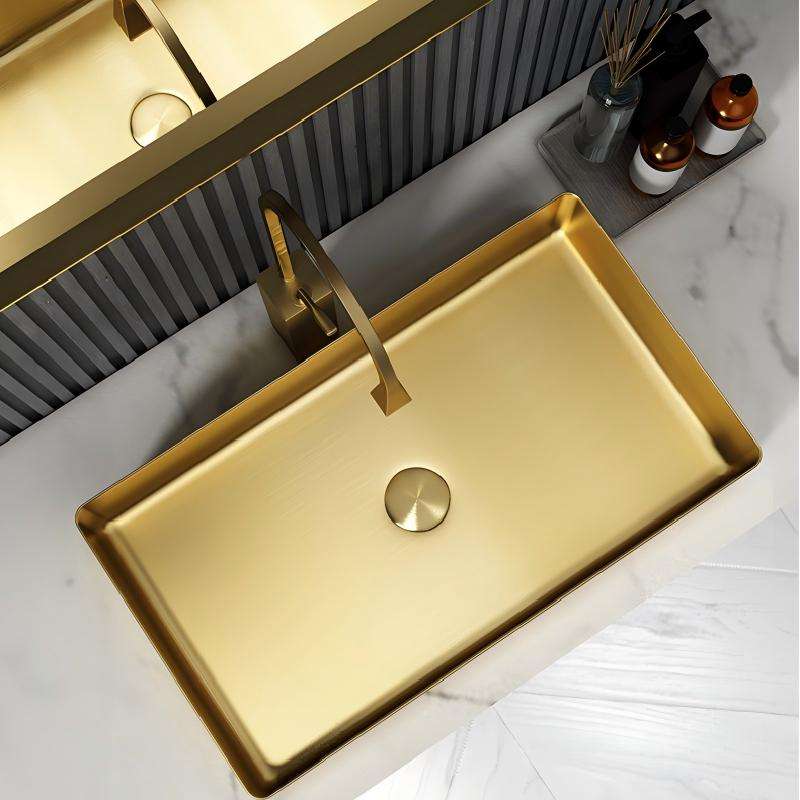High Quality Anti-fingerprint Durable 304 Stainless Steel Bathroom Sink Countertop