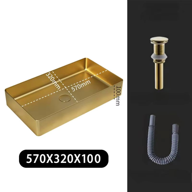 High Quality Anti-fingerprint Durable 304 Stainless Steel Bathroom Sink Countertop