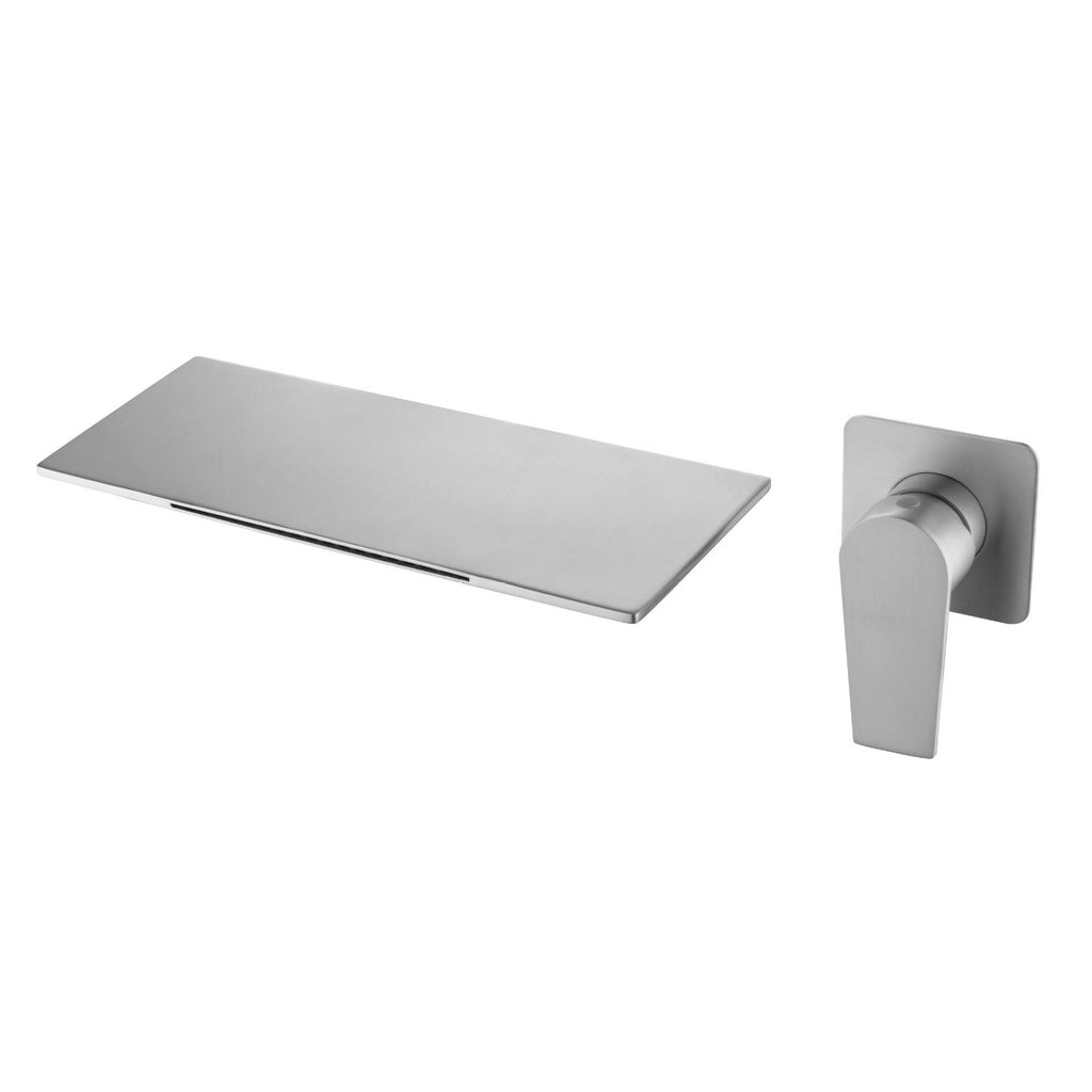 Luxury Handle with Deck Plate Mixer Waterfall Stainless Steel for Home/Hotel