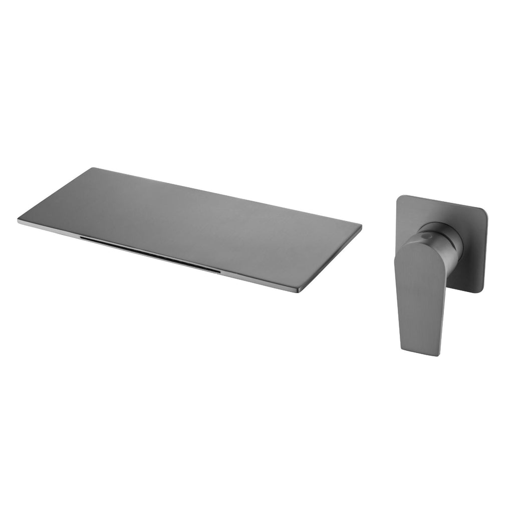 Luxury Handle with Deck Plate Mixer Waterfall Stainless Steel for Home/Hotel