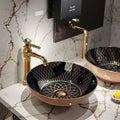 Rose Gold Black Hand Made Ceramic Countertop Wash Basin