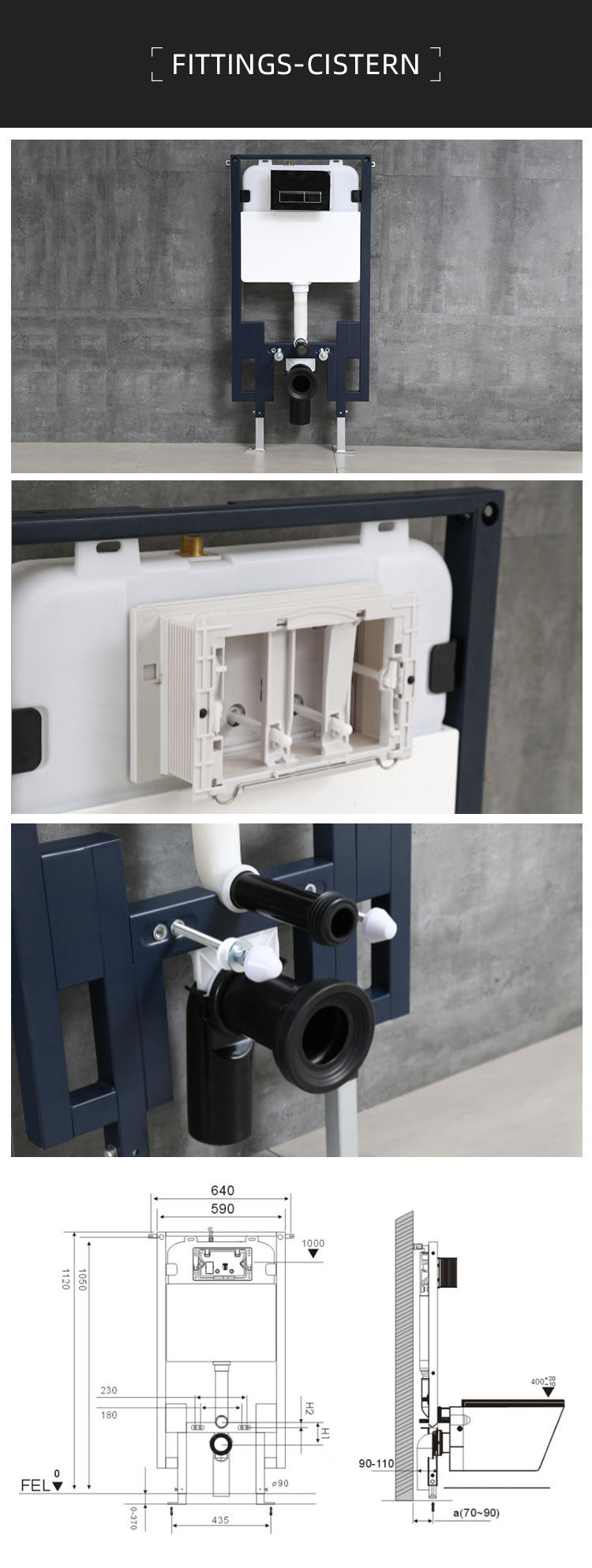Modern Comfort Contemporary Wall Hung Toilet Water Dual Flush Ceramic Toilet